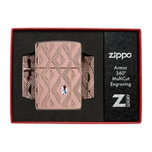 ZIPPO Lighter Armor® Geometric Diamond Pattern Design ITEM NR. 49702 NEW - Picture 1 of 9
