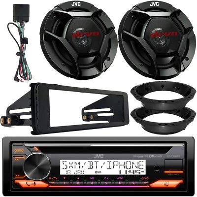 JVC KD-T92MBS USB Bluetooth CD Receiver, Dash Kit, 2x  6.5" Speakers w/ Adaptors - Image 1 of 4