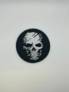 Parche de gancho redondo de 3 pulgadas Call of Duty Ghost Skull - Imagen 1 de 1