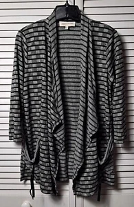 Cárdigan Jones New York Damas Negro y Gris Frente Abierto Suéter Mujer Talla XS - Imagen 1 de 7