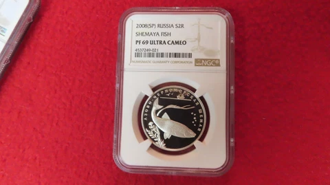 Russia Silver 2 Roubles Shemaya Fish of the Azov Sea and Black Sea NGC PR 69 Cover