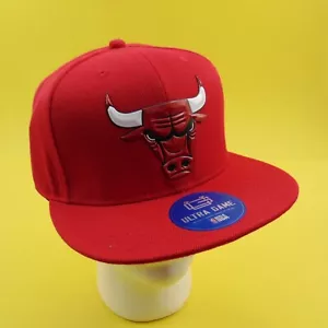 Chicago Bulls Hat Ultra Game Basketball Cap Red Snap Back Adjustable Band - Picture 1 of 13