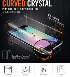 5 x FULL CURVED FIT Screen Protector + 5 x BACK FILM for Samsung Galaxy S6 EDGE - Picture 1 of 5