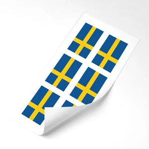 Sweden  Flag Stickers x6 25mm Car Motorbike Helmet Vinyl  Swedish Flag - Picture 1 of 1
