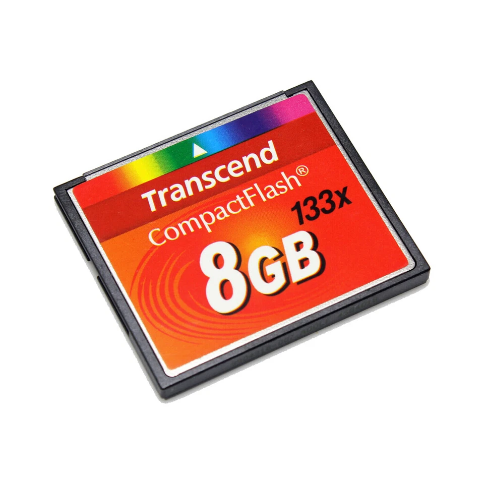 Transcend CF Memory Card 8GB 133x Compact Flash Card CF Card - Image 1 of 1