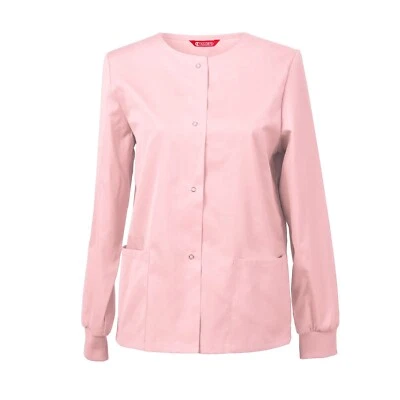 Womens Scrub Jacket Snap Front Warm-up Jacket - Image 1 of 3