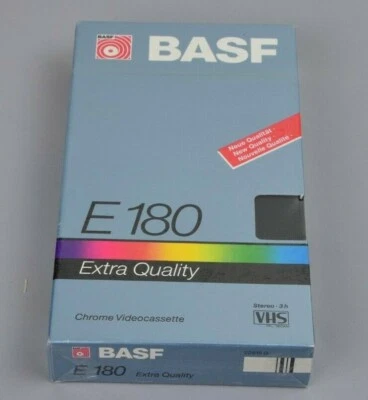 BASF E180 EQ VHS VIDEOKASSETTE VIDEO TAPE NEU UNGEÖFFNET - Bild 1 von 4