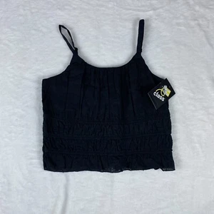 Art Class Cropped Cami Tank Top Girls L (10/12) Black Seamless Adjustable Strap - Picture 1 of 4