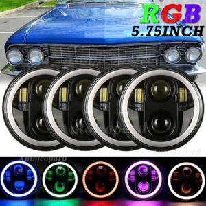 For Cadillac DeVille Eldorado 1962-74 4pc 5.75 inch RGB led headlight Kit 5-3/4" - Picture 1 of 12