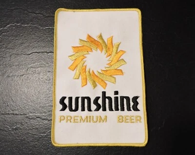 SUNSHINE PREMIUM BEER, READING, PA. 8" X 5" bordado cosido parche de cervecería Foto 1 de 4