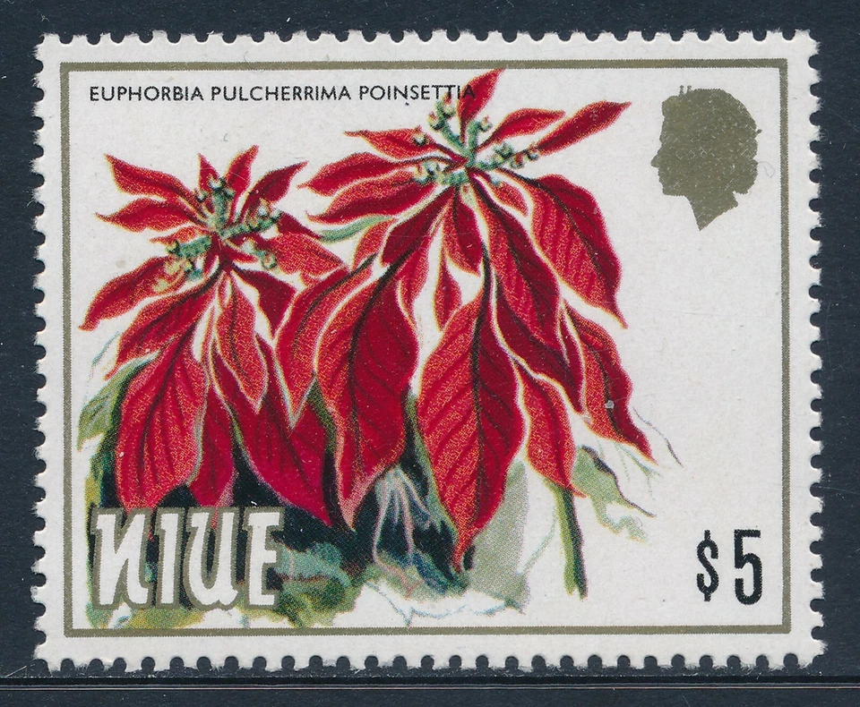 1984 NIUE POINSETTIA $5 STAMP FINE MINT MNH - Image 1 of 1