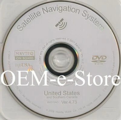 2006 2007 2008 2009 Acura MDX RL TSX RDX Navigation DVD U.S CANADA Map VER 4.73 - Image 1 of 2