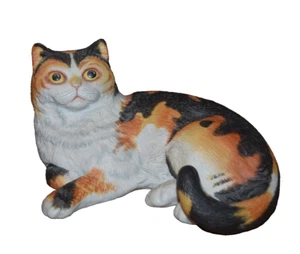 Vintage 1983 Spellbound Porcelain Calico Cat Large Figurine Eric Tenney - Picture 1 of 5