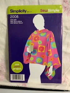 Simplicity Pattern 2008 Sew Simple - EASY FLEECE LOUNGE JACKET One Size - Uncut - Picture 1 of 2