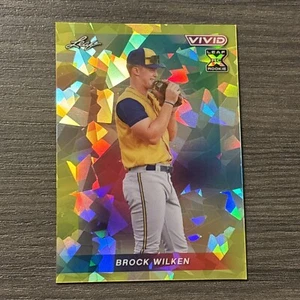 2023 Leaf Vivid Brewers Brock Wilken RC #67 - SSP Gold Refractor Rookie 7/10 - Picture 1 of 2