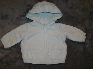 Ralph Lauren Hoodie Baby Boy 3 Mos White Full Zip Hooded Terrycloth Lined Jacket - Picture 1 of 5
