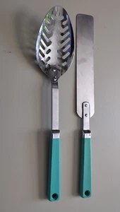 LOTE de cuchara para servir ranurada verde azulado Maid of Honor espátula de glaseado mango compuesto - Imagen 1 de 7