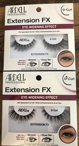 ARDELL Extension FX D-Curl Allargamento Occhi Striscia Nera Ciglia 2 Paia - Foto 1 di 3