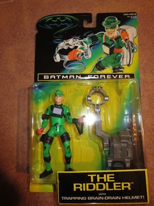 1995 The Riddler Batman Forever with trapping Brain-Drain Helmet - Picture 1 of 2
