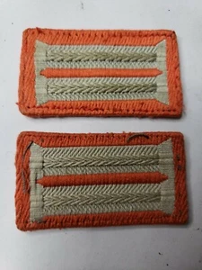 WWII German Collar Tab set of 2 Orange - Picture 1 of 4