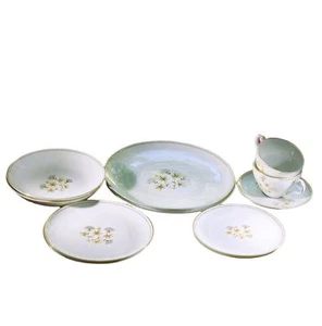 Vintage Valmont China Place Setting Two Goldena Retro Gold White Mid Century Set - Picture 1 of 6