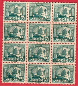 Indo-China Block of 12 Stamps 1/10 cent 1931 Indochina MNH 9372 - Picture 1 of 2