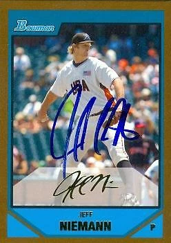 Jeff Niemann autographed Baseball Card (Team USA) 2007 Bowman Gold #BDPP83 - Image 1 of 1