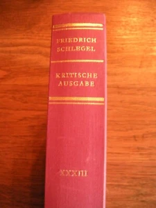 Friedrich Schlegel Kritische Ausgabe Band 33 Deutsches Buch 1980 XXXIII Hardcover - Bild 1 von 12