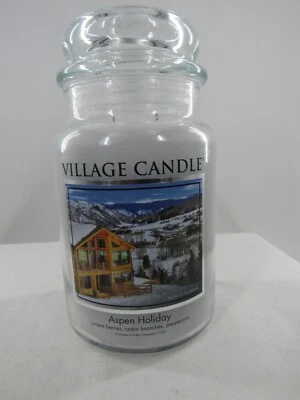 Tarro grande Village Candle White Aspen Holiday 21,25 OZ 2 mechas 170 horas: nuevo Foto 1 de 4