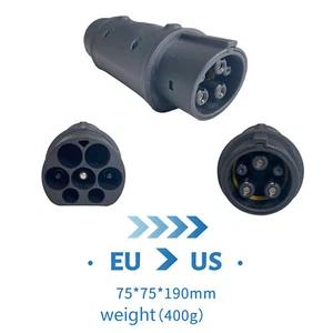 Electric Vehicle Charging Connector Type 2 to Type 1 J1772 EV Adapter ChargerQRD - Picture 1 of 10