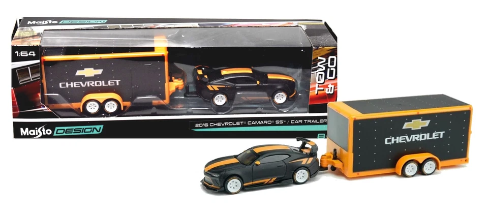 Maisto Design Tow & Go 2016 Chevrolet Camaro SS / Car Trailer New in Box - Image 1 of 1