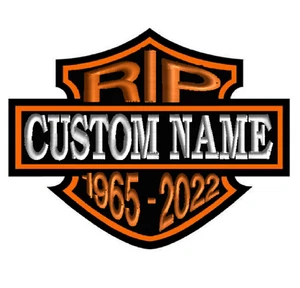 Parches bordados personalizados de hierro sobre rasgado Harley Davidson con memoria para motociclista - Imagen 1 de 8