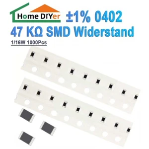 0402 SMD Chip Widerstand 47 KΩ/Ohm 1/16W, Genauigkeit ± 1% (1000 Stück) - Picture 1 of 11