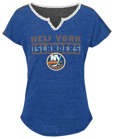 Outerstuff NHL Girl's Large (14) New York Islanders Texture Short Sleeve Tee Cover