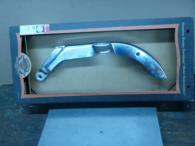 N.O.S. HARLEY DAVIDSON FXR CHROME REAR UPPER BELT GUARD   91737-87A - Image 1 of 4