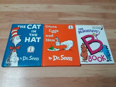 Dr. Seuss Cat in the Hat, Green Eggs and Ham & B Book Lot Book Club Collection  - Image 1 of 4