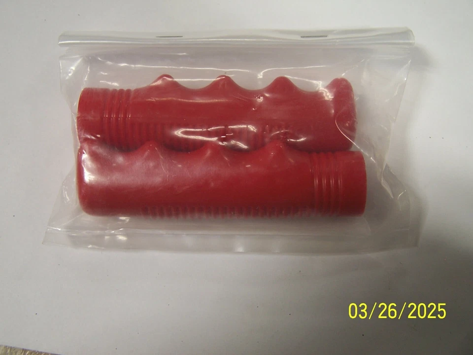Vintage Style Bicycle Handlebar Grips New Red  4 1/2" X 3/4" - Image 1 of 1