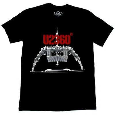 Camiseta U2 360° Tour 2011 Stage Itinerary - Camiseta Edun Live - Negra - S Foto 1 de 4
