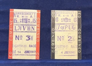 Vintage Narragansett Park Betting Tickets 1947 - Picture 1 of 4