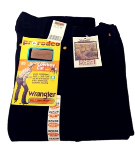 Wrangler Jeans Men’s Cowboy Cut 13MWZ Original Fit 32x38 Rodeo Western Black - Picture 1 of 5