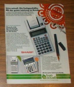 Seltene Werbung SHARP Scientific EL-550 EL-8180 EL-1124 Taschenrechner 1982 - Bild 1 von 1