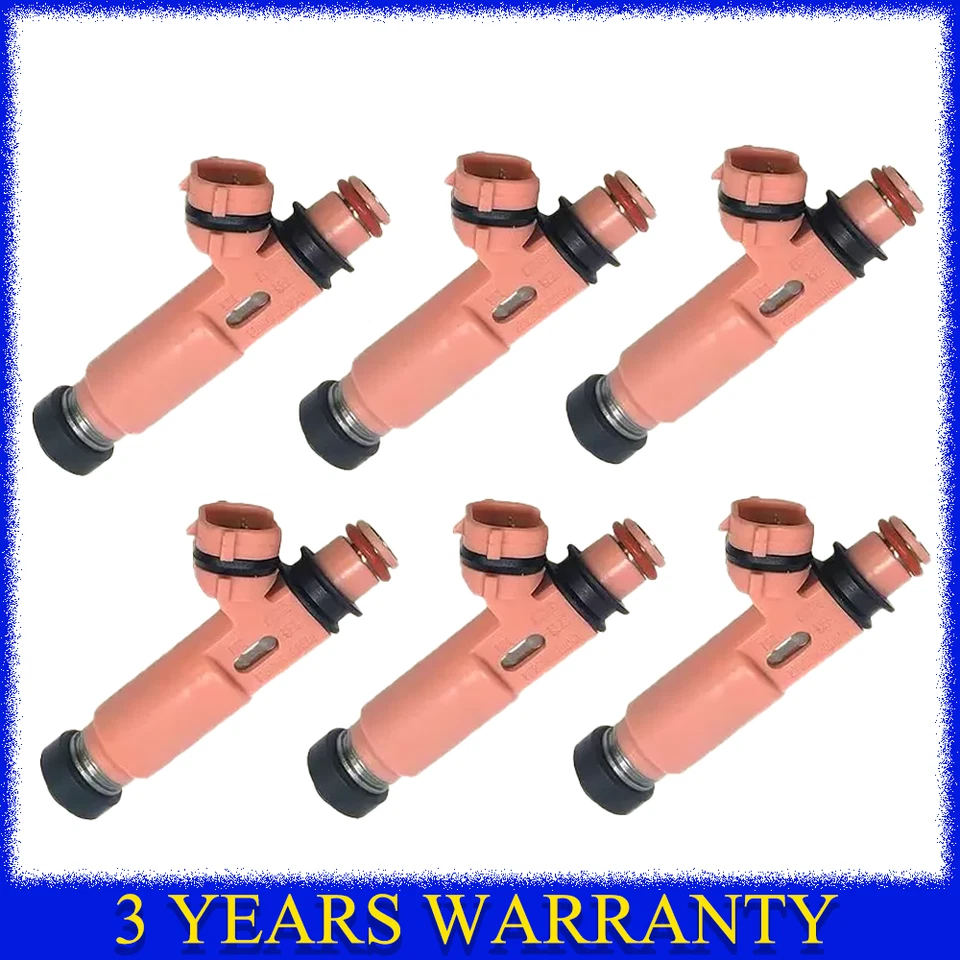 6Pcs Fuel Injectors 23250-20030 For Toyota Camry 3.0L Solara Lexus RX400h 3.3L - Image 1 of 4
