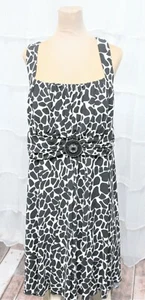 En Focus Damen Größe 18 W Träger schwarz/weiß High-Low Boho Etui Sommerkleid - Bild 1 von 7