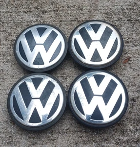 Volkswagen Golf Jetta Passat center cap set of 4, 2002-2020, p/n 3B7 601 171 B1 - Picture 1 of 3