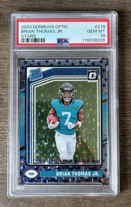 2024 PANINI DONRUSS OPTIC STARS #214 BRIAN THOMAS JR. ROOKIE RC PSA 10 - Picture 1 of 2
