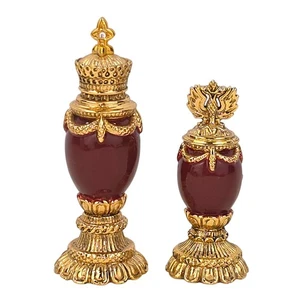 2 FRANKLIN MINT FABERGE KAISERLICHE JUWELEN SCHACHFIGUREN BURGANDY - Bild 1 von 9