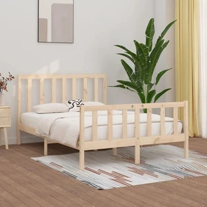 Solid Wood Bed Frame Home Wooden Bedstead Bed Base Multi Colours/Sizes vidaXL - Picture 1 of 100