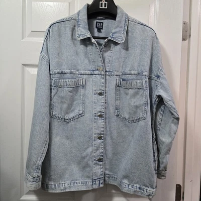 Chaqueta de jean Gap Denim Chore Style lavado ácido grande Foto 1 de 4