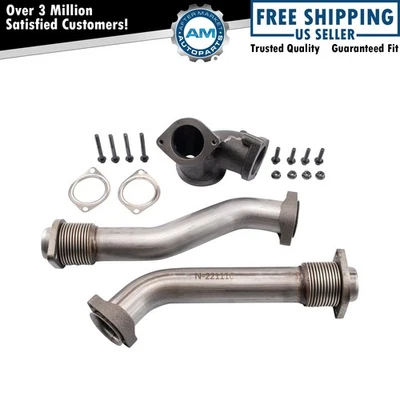 Kit de tubulação turbo direita compatível com 1995-2003 Ford 1996-2004 International - Imagem 1 de 4