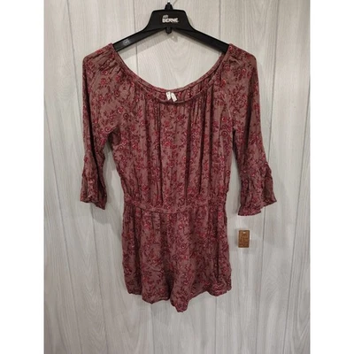 Mameluco para mujer Mudd floral manga campana nuevo con etiquetas rosa talla M Foto 1 de 4